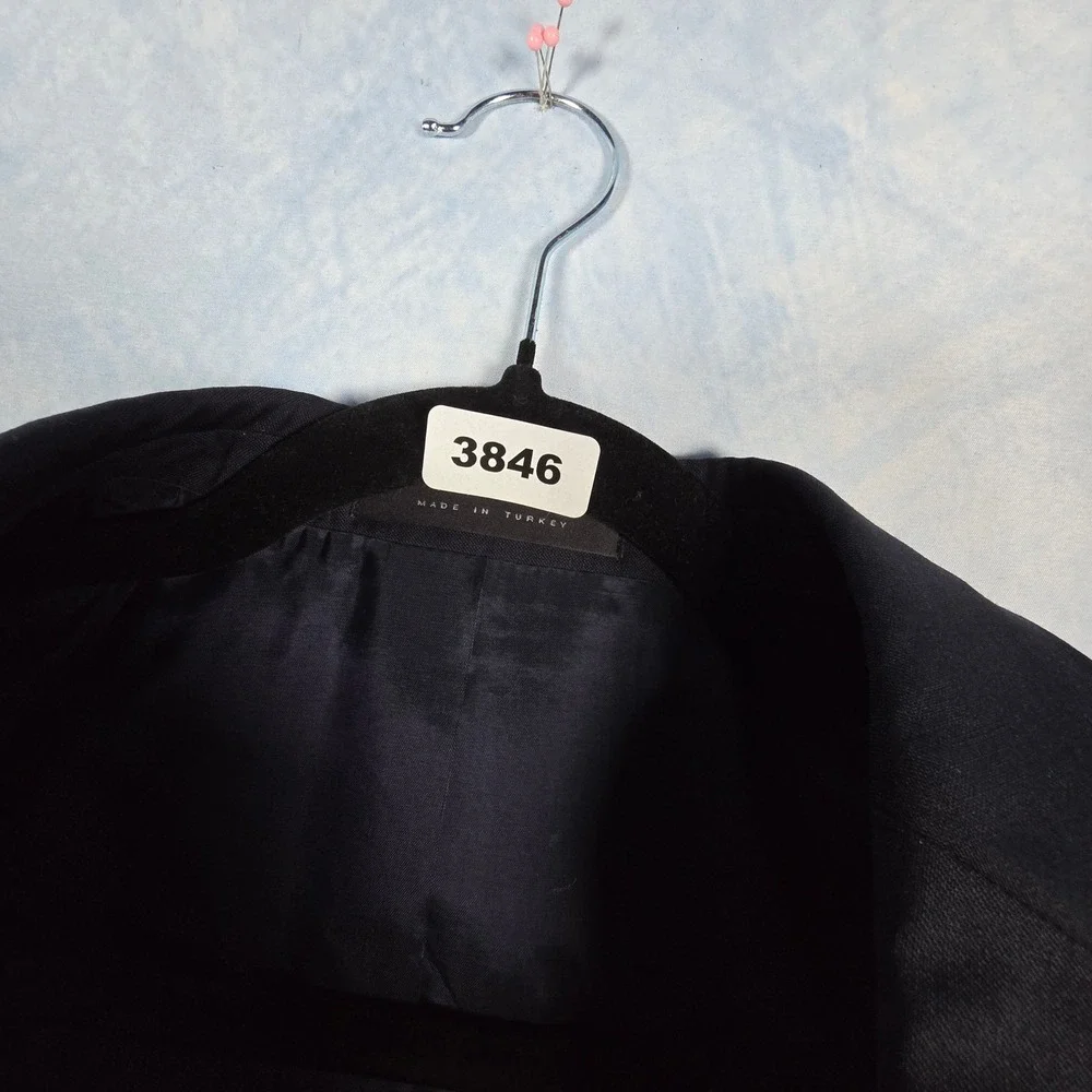 Hugo Boss Mens 100% Virgin Wool 2-Button Blazer Sport Coat Navy Blue 40R 42R